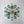 LightFixturesUSA - Bloom Blue Glass Bubble Round Sunburst Semi Flush Chandelier - Chandelier - Brass - 