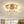 LightFixturesUSA - Bloom Brass 6 - Light Tiered Rippled Glass Round Semi Flush Mount - Ceiling Light - 25 in - 