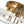 LightFixturesUSA - Bloom Brass 6 - Light Tiered Rippled Glass Round Semi Flush Mount - Ceiling Light - 25 in - 
