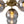 LightFixturesUSA-Bloom Brass Smoked Glass Bubble Semi Flush Chandelier-Ceiling Light-Brass-