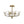 LightFixturesUSA-Bloom Crystal Bud Branch Cage Semi Flush Mount Light-Ceiling Light-Brass-