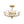 LightFixturesUSA-Bloom Crystal Bud Branch Cage Semi Flush Mount Light-Ceiling Light-Brass-
