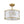 LightFixturesUSA-Bloom Crystal Buds White Fabric Drum Cage Semi Flush Mount-Ceiling Light-Brass-