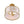 LightFixturesUSA-Bloom Crystal Buds White Fabric Drum Cage Semi Flush Mount-Ceiling Light-Brass-
