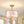 LightFixturesUSA-Bloom Crystal Buds White Fabric Drum Cage Semi Flush Mount-Ceiling Light-Brass-