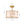 LightFixturesUSA-Bloom Crystal Buds White Fabric Drum Cage Semi Flush Mount-Ceiling Light-Brass-