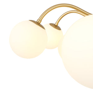 LightFixturesUSA-Bloom Firework Brass Tiered Opal Glass Bubble Chandelier-Chandelier-Brass-