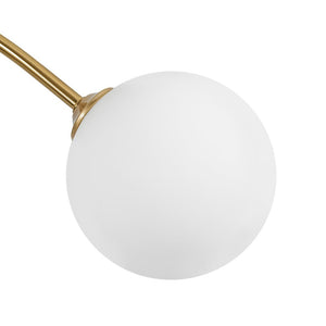 LightFixturesUSA - Bloom Frosted Glass Bubble Arched Arm Sputnik Chandelier - Chandelier - Brass - 