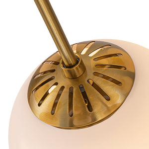 LightFixturesUSA - Bloom Frosted Glass Bubble Sphere Sputnik Chandelier - Chandelier - Brass - 