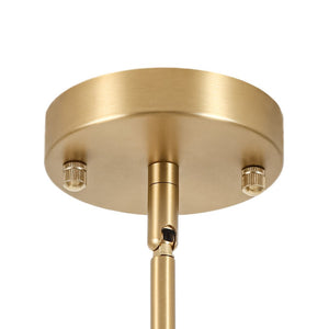LightFixturesUSA - Bloom Opal Glass Bubble Tiered Sputnik Semi Flush Chandelier - Ceiling Light - Brass - 