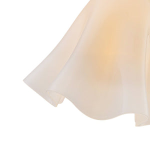 LightFixturesUSA-Bloom Pleated Shine Opal Glass Calla Flower Pendant Light-Pendant Light-10.6 in-
