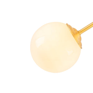 LightFixturesUSA-Bloom Shine Polished Opal Glass Bubble Semi Flush Mount-Ceiling Light-Brass-