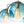 Load image into Gallery viewer, LightFixturesUSA - Blue Glass Globe Bubble Sputnik 5 - light Round Chandelier - Chandelier - Blue Bubble - 
