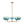 LightFixturesUSA - Blue Glass Globe Bubble Sputnik 5 - light Round Chandelier - Chandelier - Blue Bubble - 