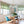 Load image into Gallery viewer, LightFixturesUSA - Blue Ribbed Glass Globe 5 - light Round Sputnik Chandelier - Chandelier - Blue Bubble - 
