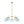 LightFixturesUSA - Blue Ribbed Glass Globe 5 - light Round Sputnik Chandelier - Chandelier - Blue Bubble - 