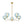 Load image into Gallery viewer, LightFixturesUSA - Blue Ribbed Glass Globe 5 - light Round Sputnik Chandelier - Chandelier - Blue Bubble - 
