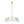 LightFixturesUSA - Blue Ribbed Glass Globe 5 - light Round Sputnik Chandelier - Chandelier - Blue Bubble - 