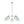 LightFixturesUSA - Blue Ribbed Glass Globe 5 - light Round Sputnik Chandelier - Chandelier - Blue Bubble - 