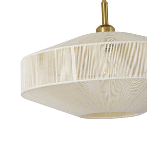 LightFixturesUSA-Bohemian Brown Woven Hemp Rope Cage Ceiling Light-Ceiling Light-Beige Thread-