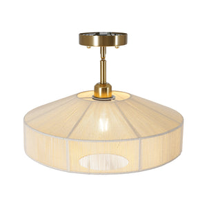 LightFixturesUSA-Bohemian Brown Woven Hemp Rope Cage Ceiling Light-Ceiling Light-Beige Thread-
