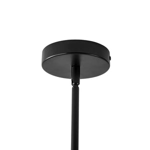 LightFixturesUSA - Boho 2 - Tier White Fabric Tapered Drum Pendant Light - Chandelier - Black Finish + White Shade - 