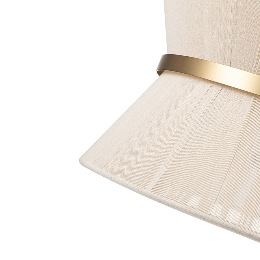 Boho 2-Tier Woven Thread Tapered Drum Pendant Light | LightFixturesUSA