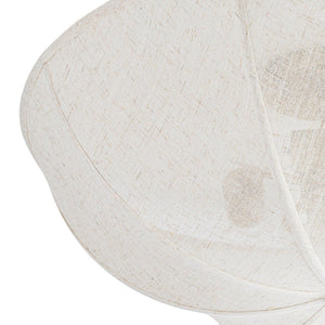 LightFixturesUSA - Boho Fabric Linen Round Scalloped Cage Semi Flush Mount - Ceiling Light - 24 in - 