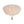 LightFixturesUSA - Boho Fabric Linen Round Scalloped Cage Semi Flush Mount - Ceiling Light - 24 in - 