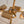 LightFixturesUSA - Boho Fabric Linen Round Scalloped Cage Semi Flush Mount - Ceiling Light - 24 in - 