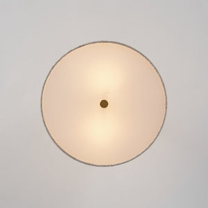 LightFixturesUSA - Boho Fabric Linen Round Scalloped Dome Cage Ceiling Light - Ceiling Light - 12 in - 