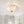 LightFixturesUSA - Boho Pleated Flower White Crackled Glass Semi Flush - Ceiling Light - 13.8 in - 