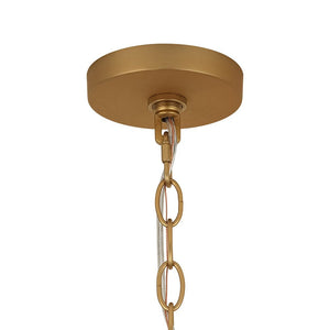 LightFixturesUSA - Brass 1 - Light Clear Textured Glass Conical Cage Pendant - Pendant Light - Brass - 