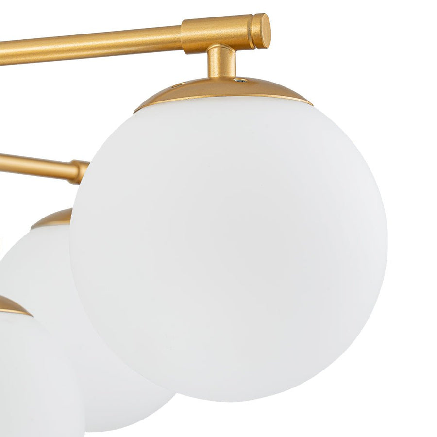 LightFixturesUSA - Brass 2 - Tier Sputnik Frosted Glass Bubble Pendant Chandelier - Chandelier - Brass (Exclusive Offer) - 
