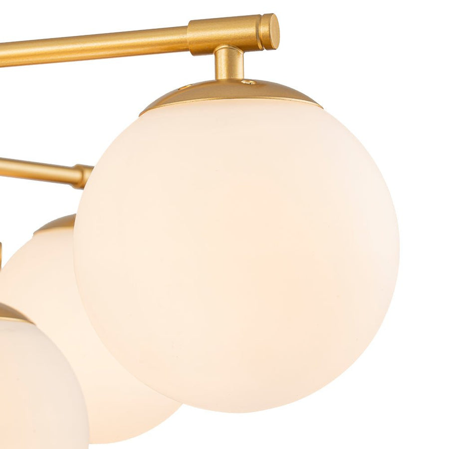 LightFixturesUSA - Brass 2 - Tier Sputnik Frosted Glass Bubble Pendant Chandelier - Chandelier - Brass (Exclusive Offer) - 