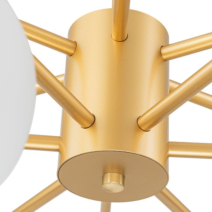 LightFixturesUSA - Brass 2 - Tier Sputnik Frosted Glass Bubble Pendant Chandelier - Chandelier - Brass (Exclusive Offer) - 
