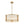LightFixturesUSA - Brass 3 - Light Ribbed Glass Drum Lantern Pendant Light - Chandelier - Brass - 