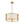 LightFixturesUSA - Brass 3 - Light Ribbed Glass Drum Lantern Pendant Light - Chandelier - Brass - 