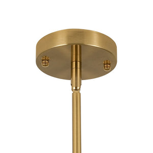 LightFixturesUSA - Brass 4 - Light Opal Glass Globe Round Sputnik Chandelier - Chandelier - Brass - 