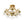 LightFixturesUSA - Brass 5 - Light Candle Style Crystal Crown Semi Flush Mount - Ceiling Light - Brass - 