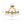 LightFixturesUSA - Brass 5 - Light Candle Style Crystal Crown Semi Flush Mount - Ceiling Light - Brass - 