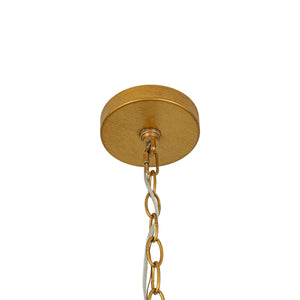 LightFixturesUSA-Brass 6-Light Candle Geometric Metal Drum Lantern Chandelier-Chandelier-23.6 in-