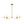 LightFixturesUSA-Brass 6-Light Opal Glass Globe Linear Island Chandelier-Ceiling Light-Brass-