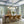LightFixturesUSA-Brass 6-Light Opal Glass Globe Linear Island Chandelier-Ceiling Light-Brass-