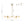 LightFixturesUSA-Brass 6-Light Opal Glass Globe Linear Island Chandelier-Ceiling Light-Brass-