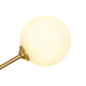 LightFixturesUSA-Brass 8-Light Tiered Opal Glass Globe Sputnik Chandelier-Chandelier-34.3 in-