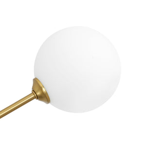 LightFixturesUSA-Brass 8-Light Tiered Opal Glass Globe Sputnik Chandelier-Chandelier-34.3 in-