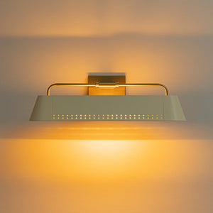 LightFixturesUSA - Brass Beige Iron Rectangle Shade Vanity Sconce Picture Light - Wall Sconce - 18.5 in - 