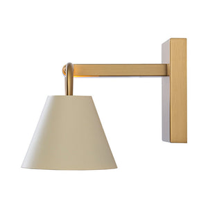 LightFixturesUSA - Brass Beige Iron Rectangle Shade Vanity Sconce Picture Light - Wall Sconce - 18.5 in - 