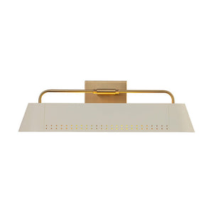 LightFixturesUSA - Brass Beige Iron Rectangle Shade Vanity Sconce Picture Light - Wall Sconce - 18.5 in - 